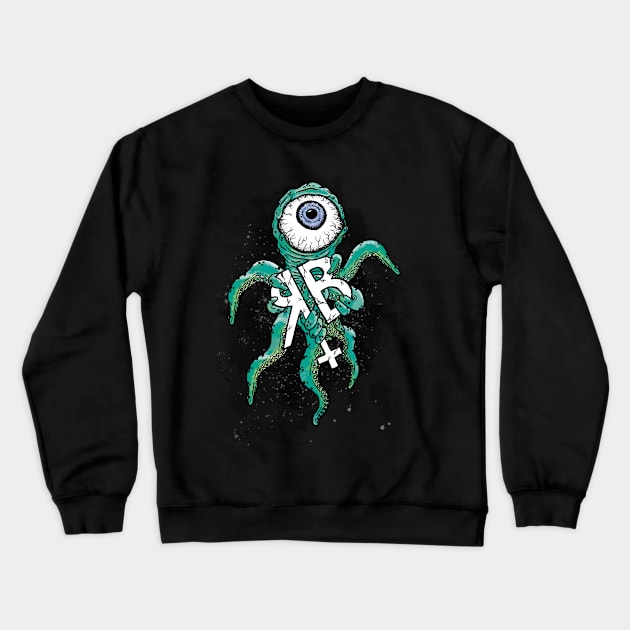 One Eyed-Monster Crewneck Sweatshirt by Eddie Anaya Designs